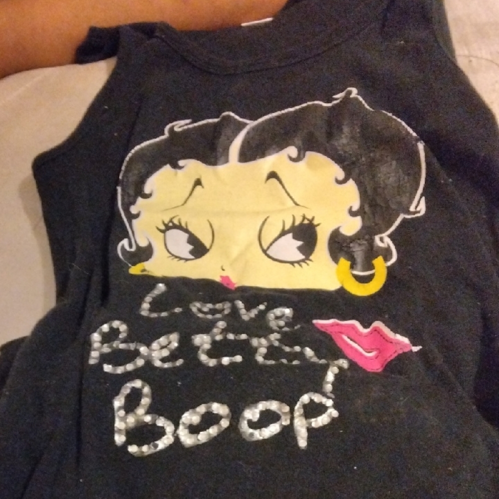 Kids Black Betty Boop Tank Top